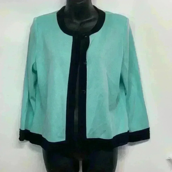 Misook size extra small teal cardigan 3 buttons - Picture 1 of 7